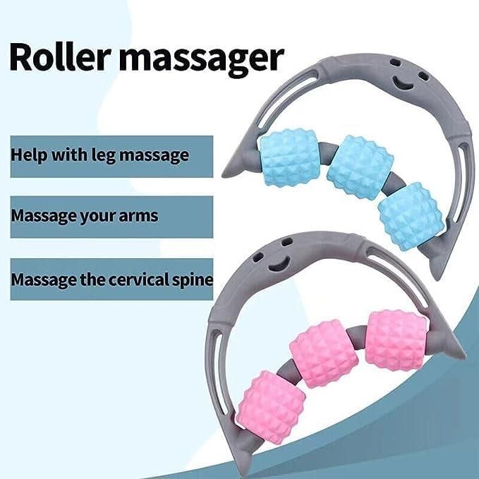 3 Ball Rolling Massager Tool – Handheld Circulation & Relaxation Roller (Pack of 2)
