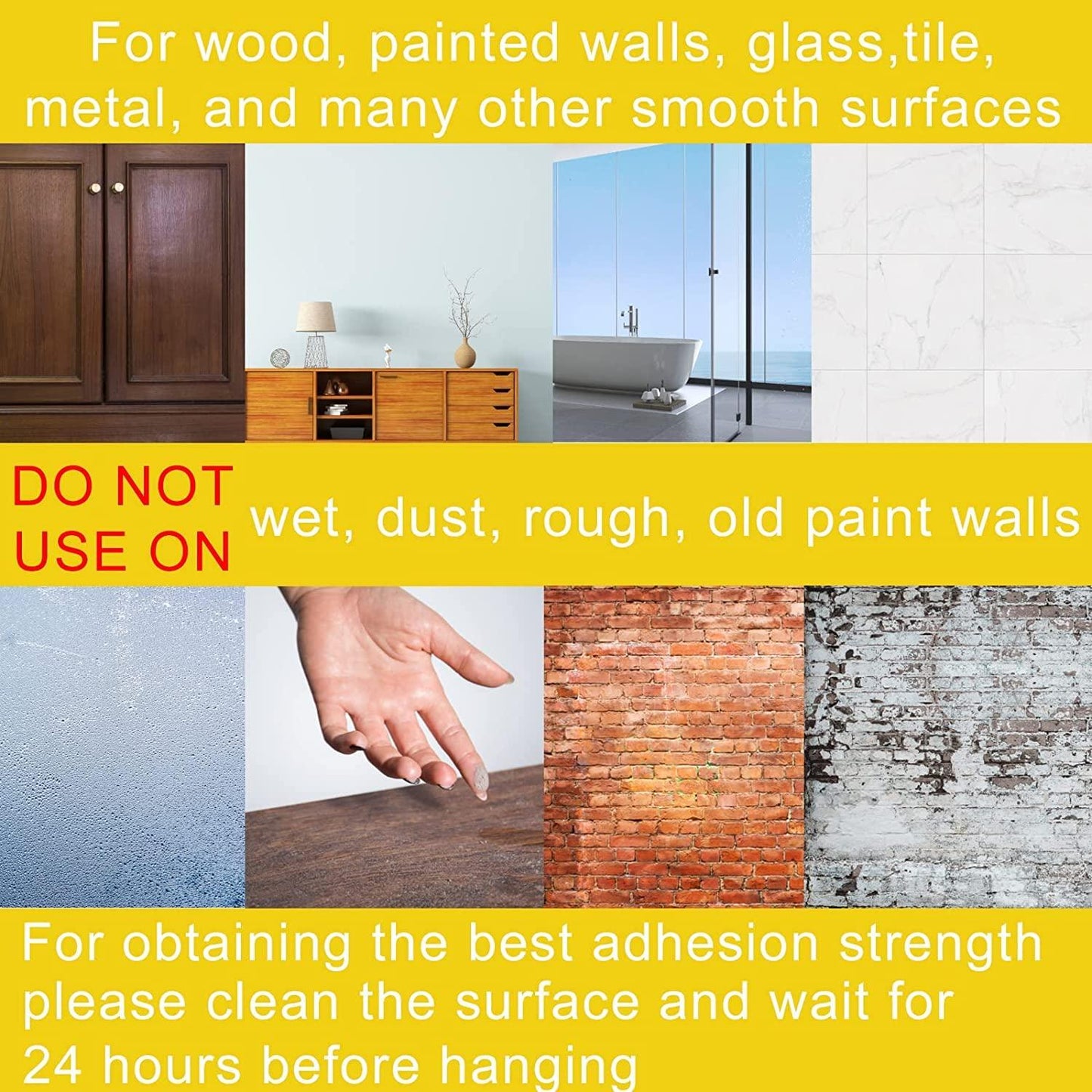 Heavy‑Duty Adhesive Wall Hooks – Drill‑Free, Waterproof & Ready for Every Room