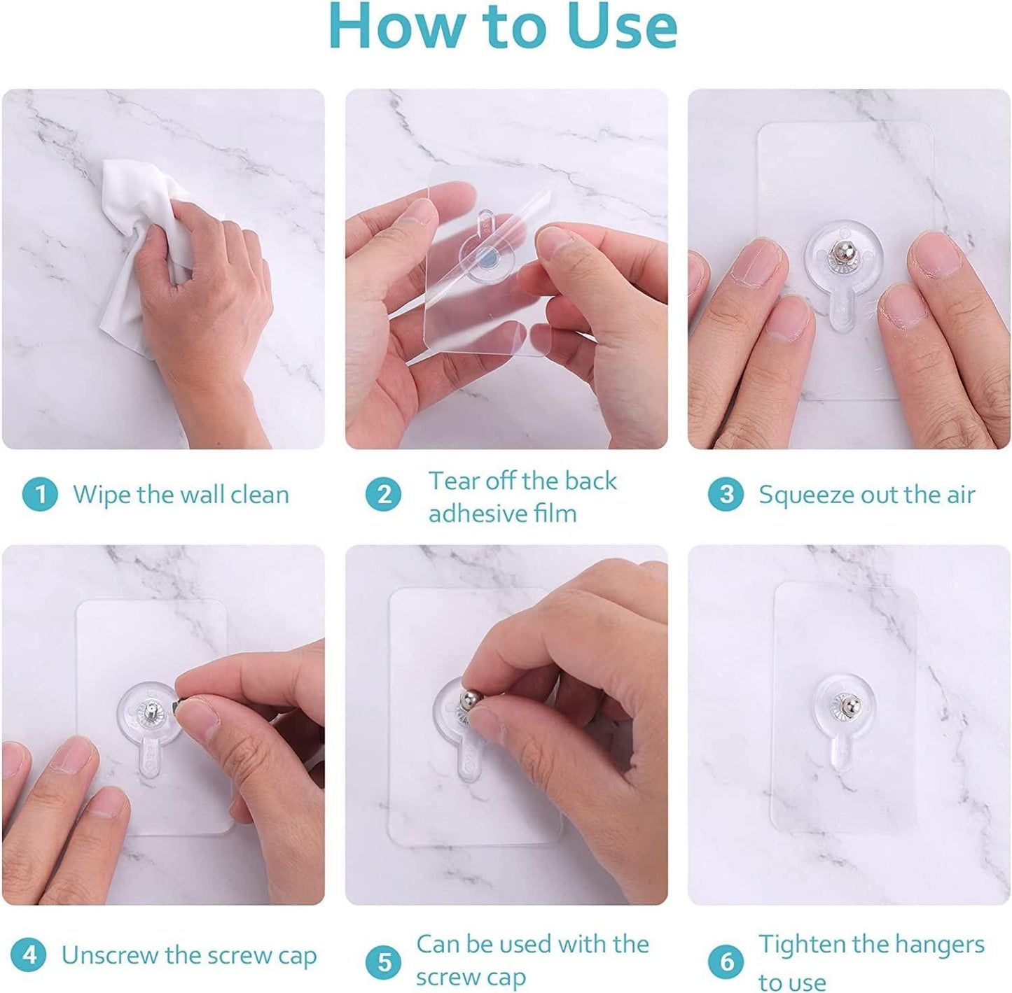 Heavy‑Duty Adhesive Wall Hooks – Drill‑Free, Waterproof & Ready for Every Room