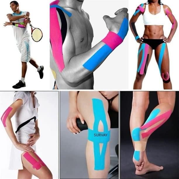 Kinesiology Tape – Adhesive Muscle Support Tape for Pain Relief and Injury Recovery