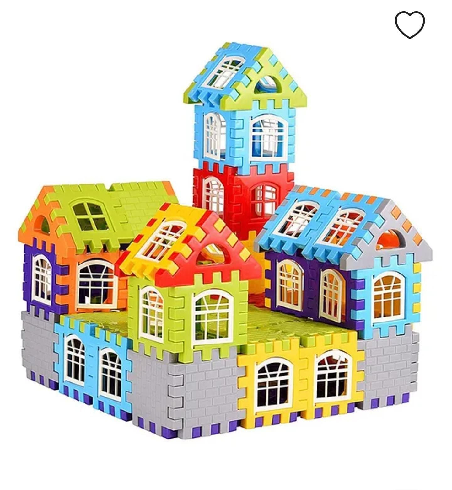 Multicolor Building Blocks for Kids – 50 Pcs Creative Construction Set with Windows