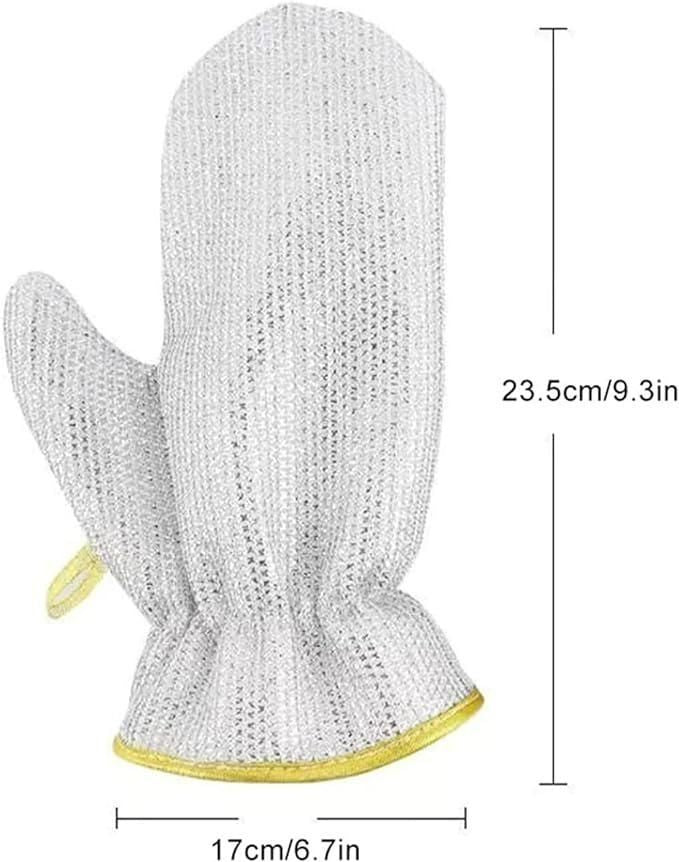 Reusable Waterproof Dish‑Washing Gloves with Built‑In Scrub Wire