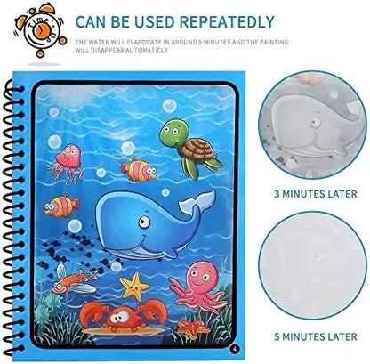 Reusable Magic Water Coloring Book – Quick Dry & Mess-Free Fun for Kids