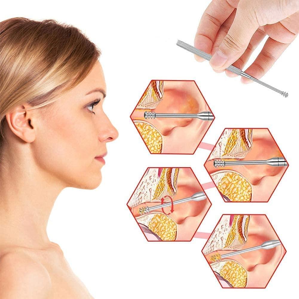 6 Pieces Ear Wax Removal Kit – Smooth Stainless Steel Ear Cleaning Tools
