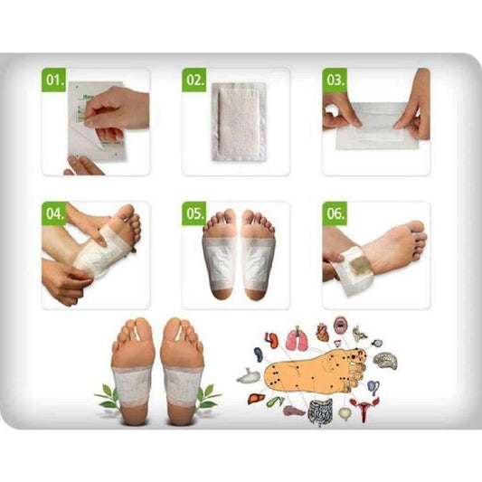 Detox Foot Patches Pads for Body Stress Relief – Natural Cleansing (Set of 10)