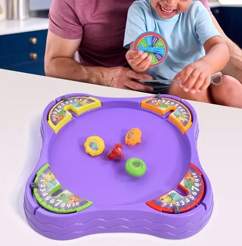 Dino Battle Gyro Spinning Toys & Fun Board Game for Kids – Action-Packed Playset