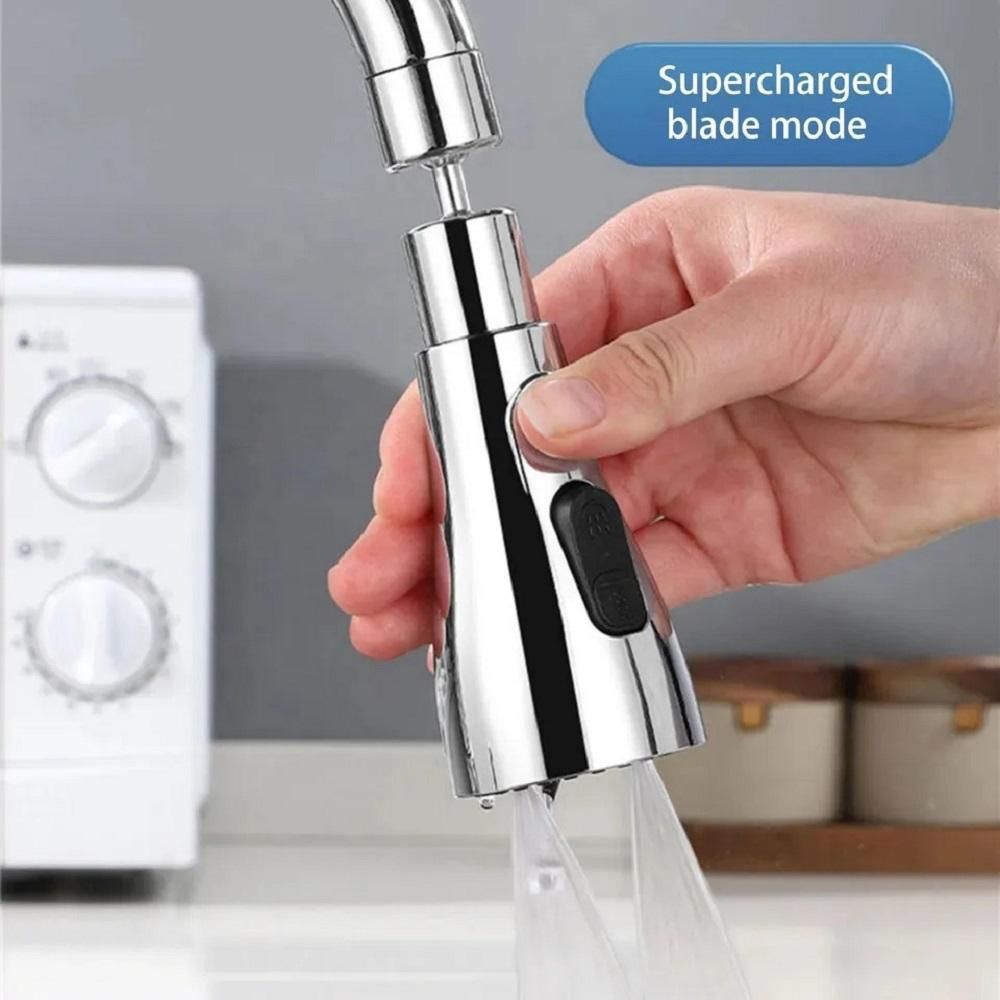 3‑Mode Kitchen Sink Faucet Extender – 360° Swivel & Water‑Saving Spray Head