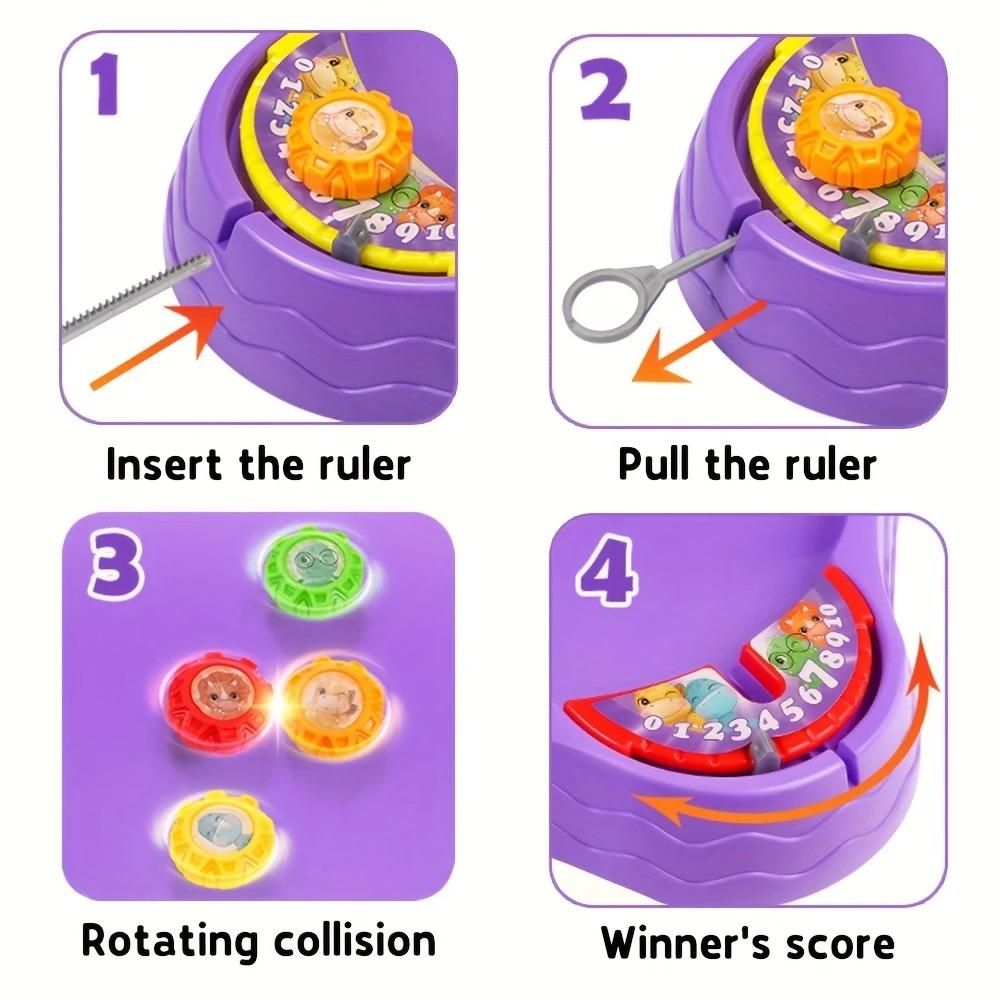 Dino Battle Gyro Spinning Toys & Fun Board Game for Kids – Action-Packed Playset