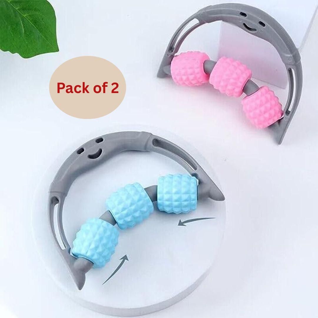 3 Ball Rolling Massager Tool – Handheld Circulation & Relaxation Roller (Pack of 2)