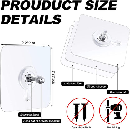 Heavy‑Duty Adhesive Wall Hooks – Drill‑Free, Waterproof & Ready for Every Room