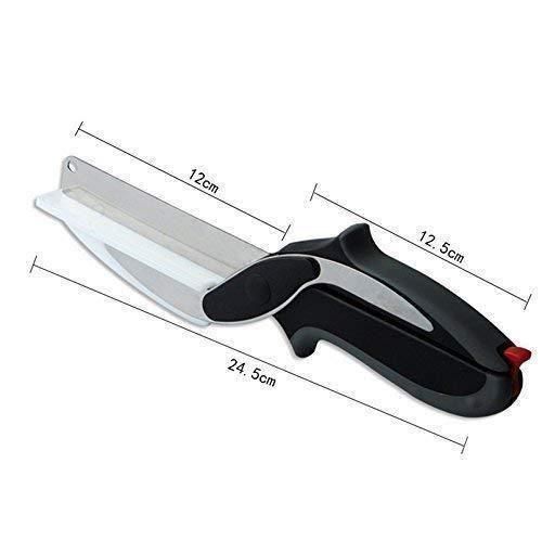 Smart 2‑in‑1 Clever Cutter – Knife & Built‑In Mini Chopping Board