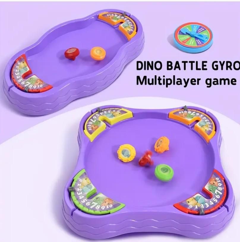 Dino Battle Gyro Spinning Toys & Fun Board Game for Kids – Action-Packed Playset