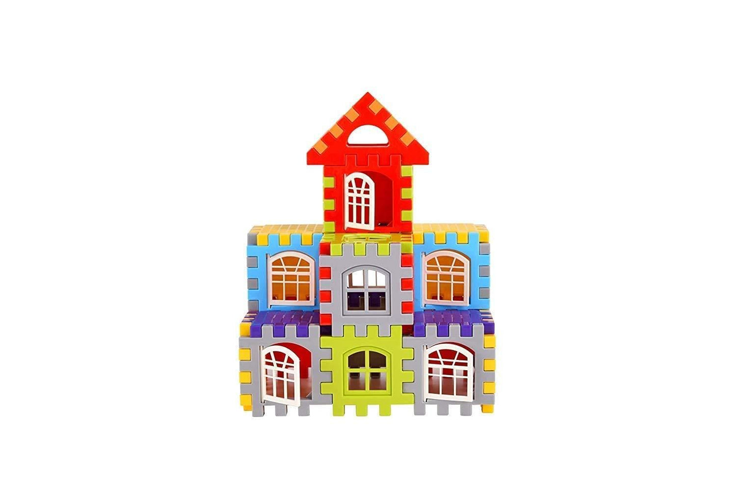 Multicolor Building Blocks for Kids – 50 Pcs Creative Construction Set with Windows