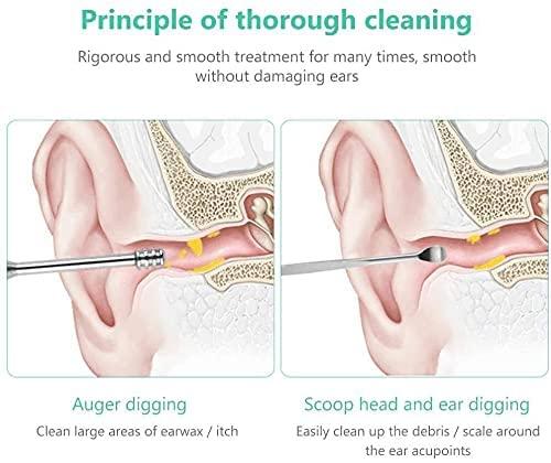 6 Pieces Ear Wax Removal Kit – Smooth Stainless Steel Ear Cleaning Tools